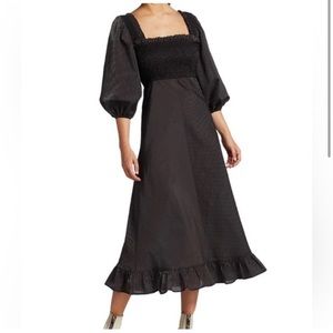 Ganni Seersucker Check Dress Sz 8